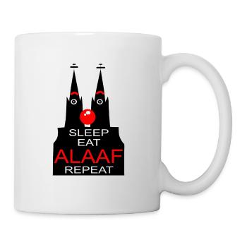 Kölsch Cologne Kölle Dom Rhing carnival nose Alaaf - Mug - white - Right