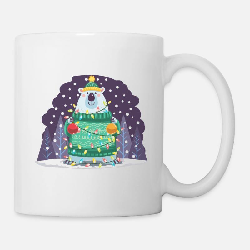 Weihnachtseisbär. - Tasse - Weiß