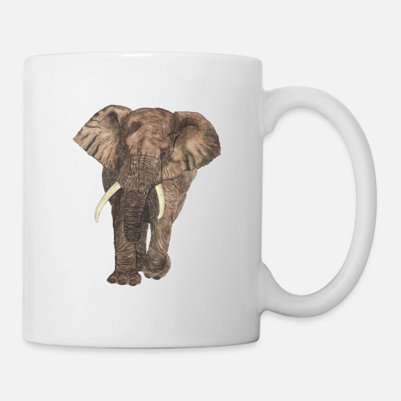 Éléphant - Mug blanc - blanc