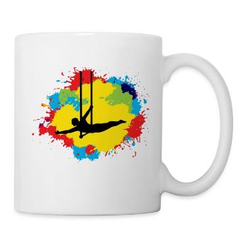 Flying Trapeze Artist Circus Gymnastics Watercolor - Mug - white - Right