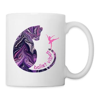 katze mit ballerina e 75 - Tasse - Weiß - Rechts