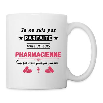 Je ne suis pas parfaite mais je suis pharmacienne - Mug blanc - blanc - Droite
