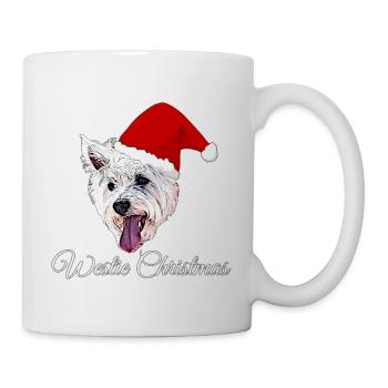 Westie Merry Christmas Santa Dog Clause Gift - Mug - white - Right
