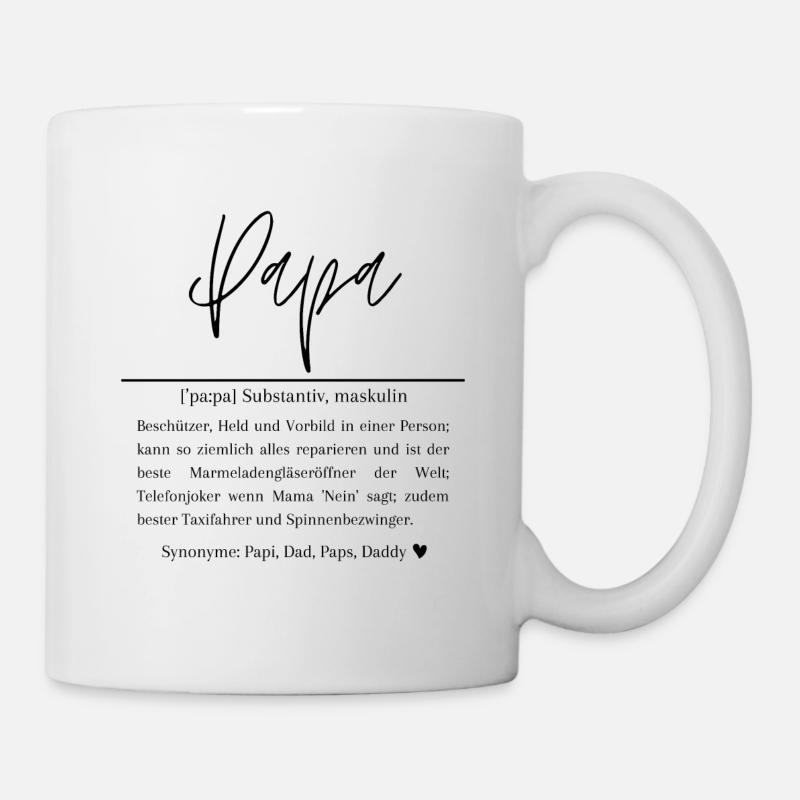 Papa ist der Beste - Geschenk Idee Papa - Tasse - Weiß