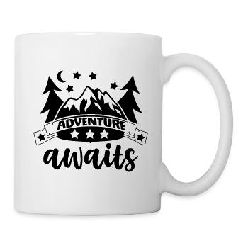 L’aventure vous attend - Mug blanc - blanc - Droite
