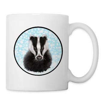 Badger/Dachs im Schnee - Tasse - Weiß - Rechts