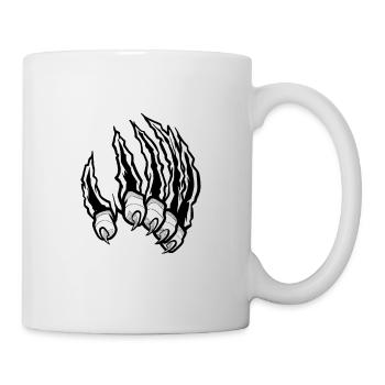 Tiger claws - black and white - Mug - white - Right