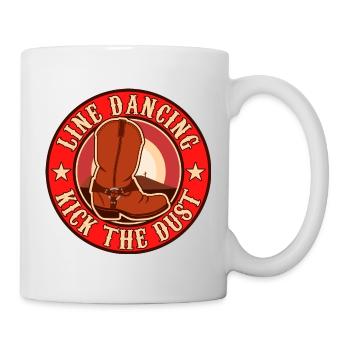 Line Dancing Kick The Dust Square Dance Western - Mug - white - Right