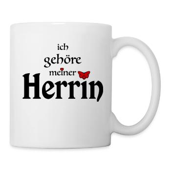 Herrin Domina Sklave Spruch - Tasse - Weiß - Rechts