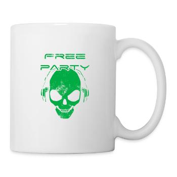 Kostenlose Party - Totenkopf Soundsystem - Tasse - Weiß - Rechts