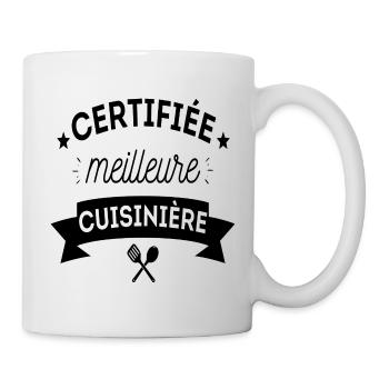 T shirt cuisine humour femme cuisinière cadeau - Mug blanc - blanc - Droite