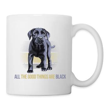 dog black labrador dog breeding black labrador - Mug - white - Right