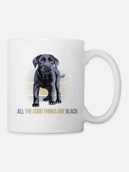 dog black labrador dog breeding black labrador - Mug - white