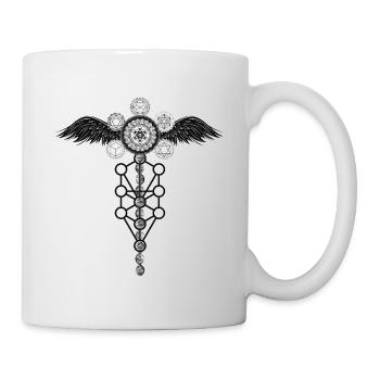 Winged Metatron Dna Platonic Solids - Mug - white - Right