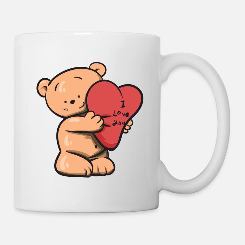 Teddy Bär I love you - Tasse - Weiß