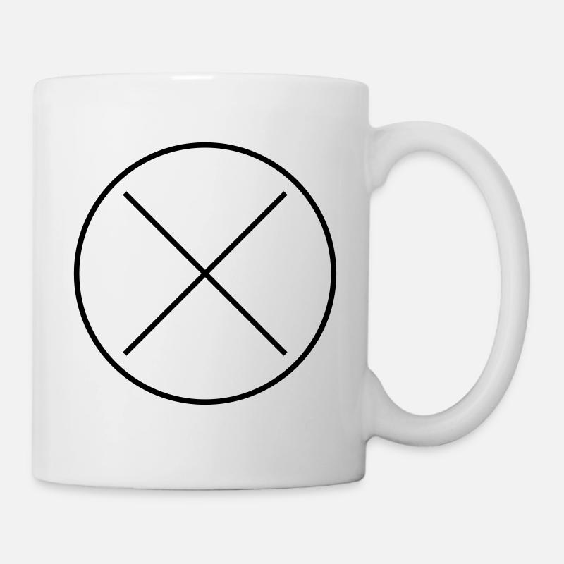 Cercle Croix Personnalisation Vecteur Couleur Changement - Mug blanc - blanc