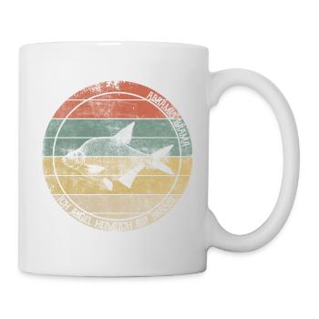 Ich angel heimlich auf Brasse - Tasse - Weiß - Rechts