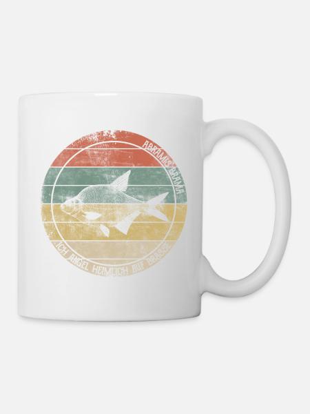 Ich angel heimlich auf Brasse - Tasse - Weiß