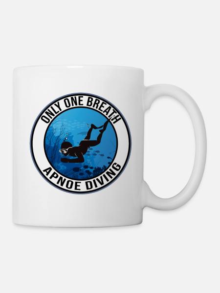 apnoe tauchen apnoetaucher apnoe freediving - Tasse - Weiß