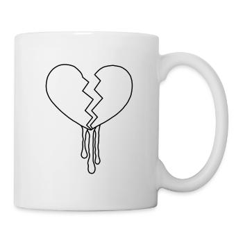 Br ok en heart black - Tasse - Weiß - Rechts