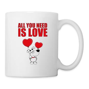 HUND - ALL YOU NEED IS LOVE - Tasse - Weiß - Rechts