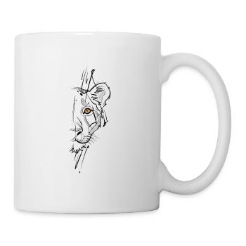Lionne sketchy - Mug blanc - blanc - Droite