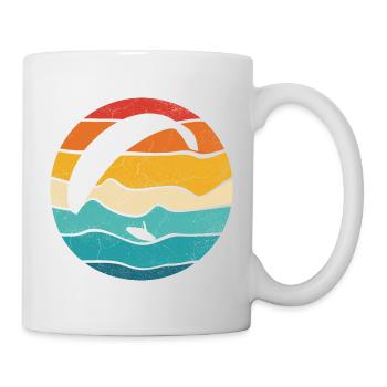 Parapente Rétro Couleur Vintage - Mug blanc - blanc - Droite