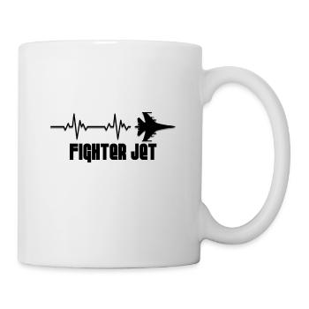 Heartbeat Kampfjet - Tasse - Weiß - Rechts