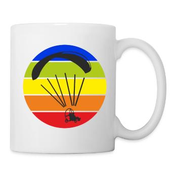 Paramoteur Paramoteur Trike Coloré Retro Circle - Mug blanc - blanc - Droite