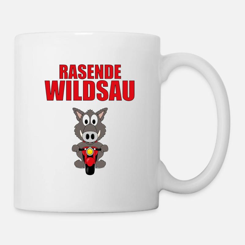 MOTORRAD - BIKER - RASENDE WILDSAU - Tasse - Weiß