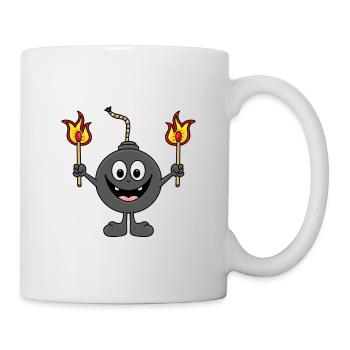 BOMBE - FEUER - FLAMME - STREICHHÖLZER - FUN - Tasse - Weiß - Rechts