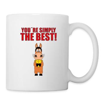 PFERD - POKAL - YOU´RE SIMPLY THE BEST! - Tasse - Weiß - Rechts