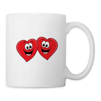 HERZEN - HERZ - LIEBE - LOVE - VERLIEBT - Tasse - Weiß - Rechts