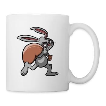 Voleur de banque - Lapin sur Raid Robbery Ganove - Mug blanc - blanc - Droite