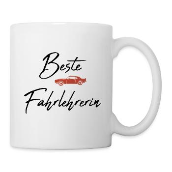 Beste Fahrlehrerin - Tasse - Weiß - Rechts