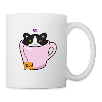 Black and white cat - Mug - white - Right