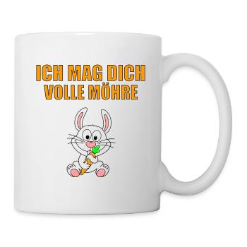 HASE - ICH MAG DICH VOLLE MÄHRE - Tasse - Weiß - Rechts