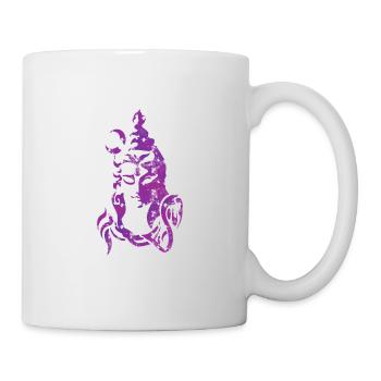 Shiva lila getragener Stil - Tasse - Weiß - Rechts