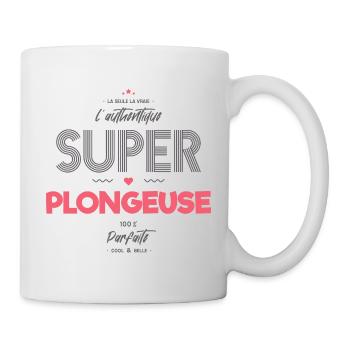 L authentique super plongeuse - Mug blanc - blanc - Droite