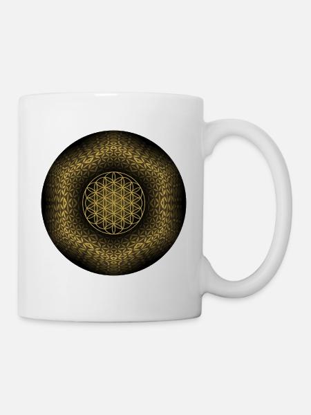 Fleur de vie dans un mandala 1 - Mug blanc - blanc