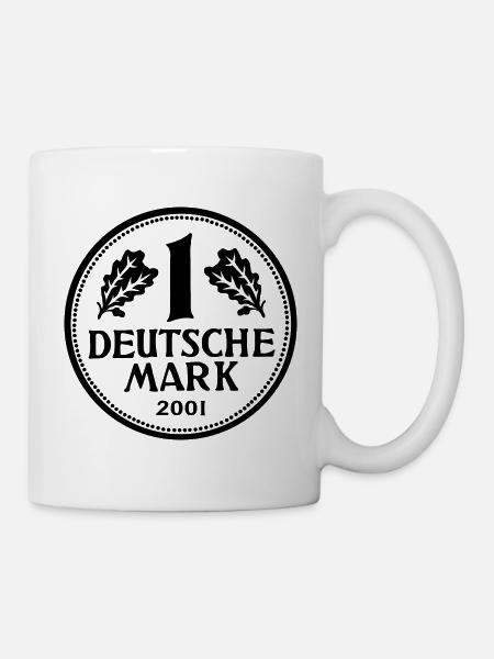 DM Deutsche Mark D-Mark black - Mug - white