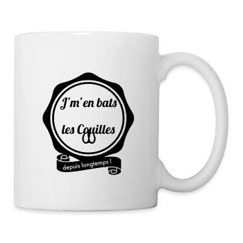 Je m en bats les couilles - Mug blanc - blanc - Droite