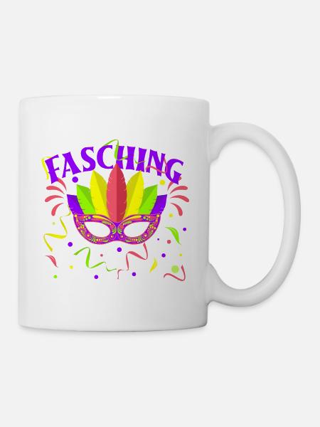 Fasching, Party - Tasse - Weiß
