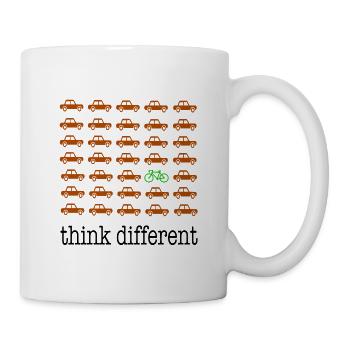 Pensez différemment - Mug blanc - blanc - Droite