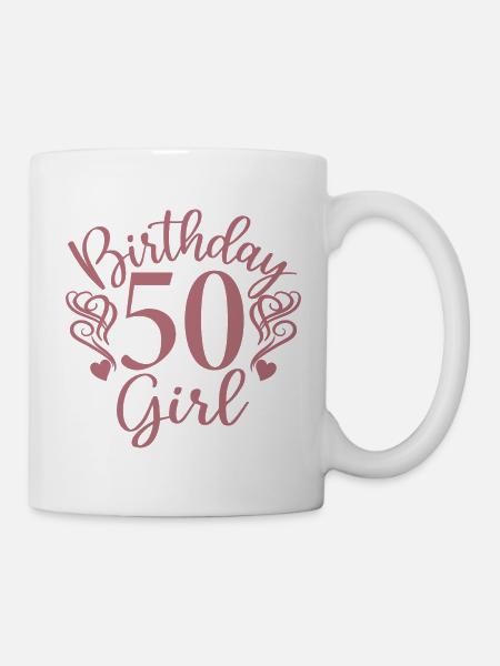Süßer Geburtstag 50 Mädchen - fabelhaft mit 50 - Frauen - Tasse - Weiß
