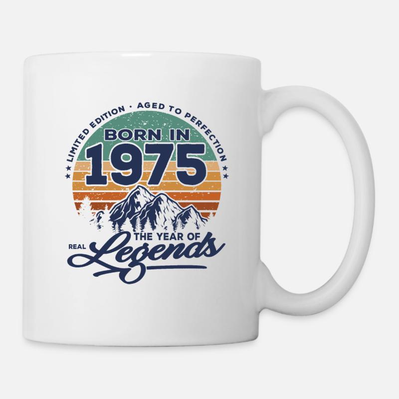 Legends are born in 1975 - Mug - white