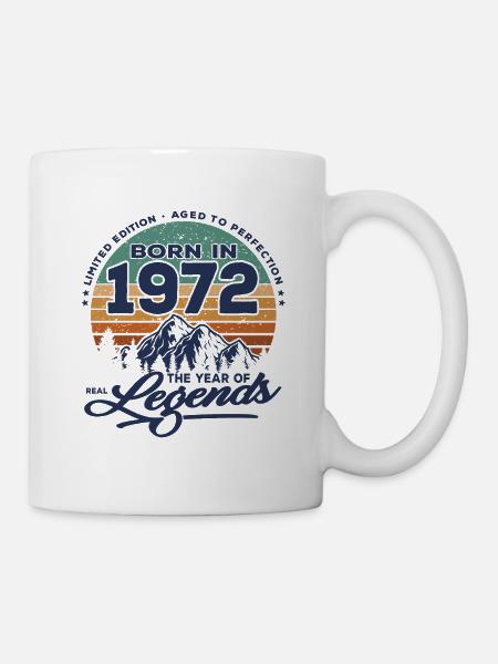 Les légendes sont nées en 1972 - Mug blanc - blanc