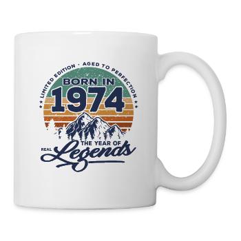Legends are born in 1974 - Mug - white - Right