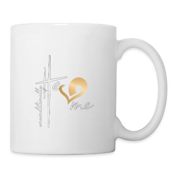 Christliches Design Er liebt mich bedingungslos - Tasse - Weiß - Rechts