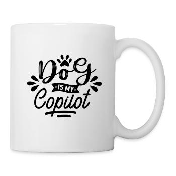Drôle de chien Citation Chien Est Mon Copilote - Mug blanc - blanc - Droite